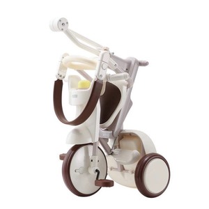 日本 iimo二代进口儿童可折叠免安装三轮车1-3岁宝宝童车