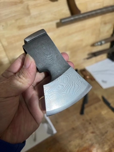 手工斧头  材质大马士革钢全新