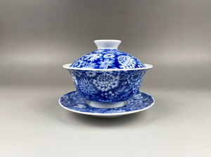 【九段妙手 万花重工盖碗】景德镇三大名窑之一 九段烧 九段妙