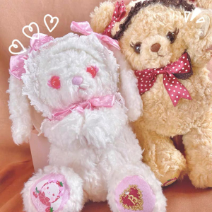 雅熙大姐姐淘宝鉴定鉴别山正baby粉白波点兔熊中兔熊包五周年mini