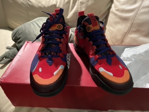 哈登5代中国年配色,原盒配件齐全,全新无下地,44码一双,原