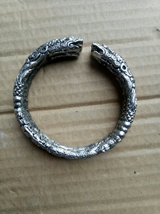 手镯男款50克原创纯手工浮雕999足银云南雪花银镯子100克1人付款596