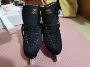 edea艾迪三星滑冰鞋,带mk flight的冰刀,在冰场的