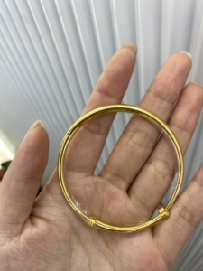 光板黄金实心手镯,31.61克