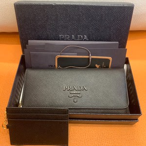 prada|普拉达黑色长款钱包 成色:99新闲置品无瑕疵