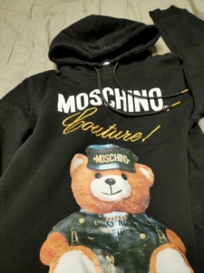moschino莫斯奇诺小熊连帽卫衣巴黎春天宽松卫衣