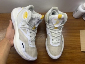 199保真43不涂码九成新李宁音速9td白橙配色实战篮球鞋