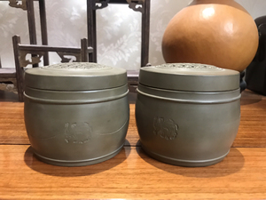 蛐蛐罐蟋蟀盆蛐蛐盆蟋蟀罐 郭老五 胡人拉骆驼叫罐一对 泥料细