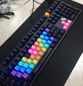 机械键盘樱桃红轴 ducky/魔力鸭m2s 108键线分离专