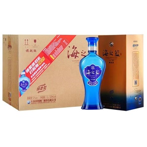 洋河 蓝色经典海之蓝 绵柔型白酒 52度520mL*6瓶整箱装