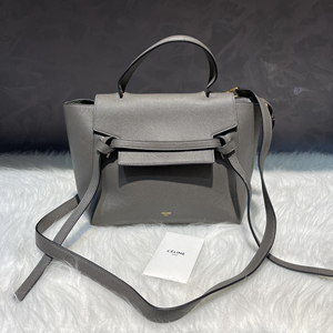 celine塞琳micro大象灰十字纹牛皮手提鲶鱼包.24