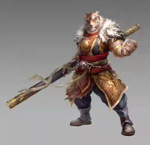 西游大话2手办,1:6兵人虎头怪第三方自己制作非303,猴厂