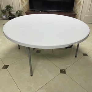 可收折叠圆桌餐桌大圆台家用圆形塑料园桌面椅歺桌吃饭桌拆叠桌子
