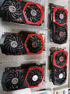 收1050ti 4g显卡 微星红龙
