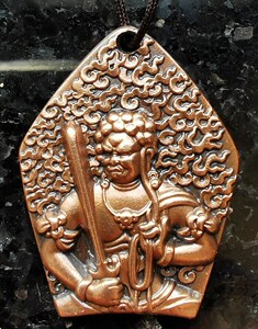 不动明王 紫铜吊坠,属相鸡的人的本命佛,护身符.做工精细,采