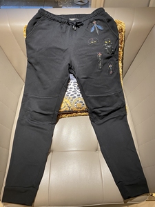 芬迪fendi黄眼睛小怪兽男士刺绣休闲裤,意大利顶级工艺这做