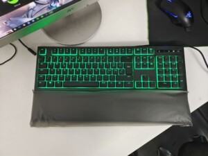 【99新】Razer/雷蛇 雨林狼蛛带碗托轻机械键盘游戏键盘