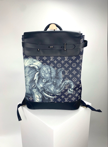 lv 路易威登 动物园系列 大象图案双肩包 整体98新存放