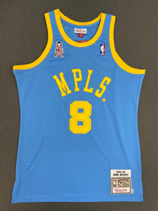 湖人mpls 8号科比复古01-02年蓝色密绣球衣