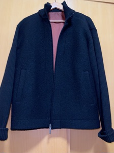 汤尼威尔TONYWEAR男装，100%羊毛加针织拼接休闲外套