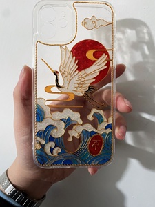 diy手机壳 景泰蓝掐丝珐琅手机壳 滴胶手机壳