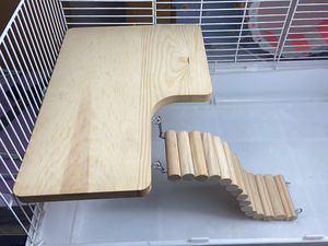 仓鼠爬梯平台实木爬梯金丝熊玩具47基础笼平台