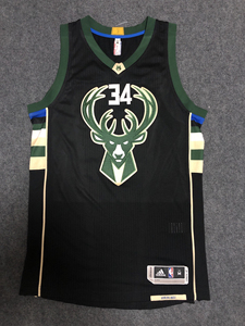 密尔沃基雄鹿 大鹿头球衣 au 字母哥 阿迪达斯 team