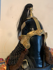 铠甲头盔,凤翅盔,明光铠头盔,宋盔,内衬,金属油漆,项顿