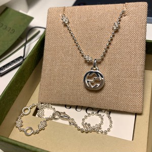 古驰gucci互扣式双g纯银项链.官方正品渠道购入 九九新
