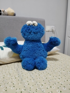 优衣库芝麻街联名玩偶 买了一直放在柜子里几乎全新正品 眼睛