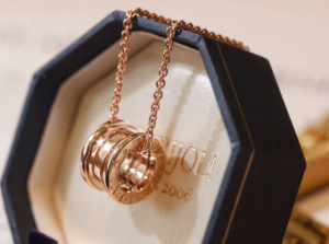 宝格丽 bvlgari素金弹簧项链七夕限量款满钻18k金