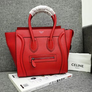 正品celine赛琳红色笑脸包.