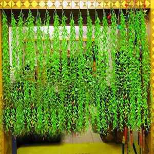 仿真柳叶藤条植物塑料叶子吊顶遮挡墙面垂吊绿植装饰柳条枝垂柳