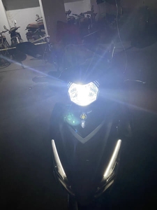 雅马哈福喜AS125夜行者福禧摩托车LED大灯改装透镜远近光