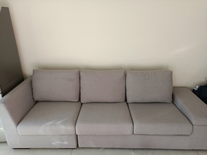 舒丽雅布艺沙发三人位加踏,八成新,1800