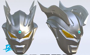 赛罗奥特曼stl3d打印文件赛罗头盔3d打印模型图纸三元,和