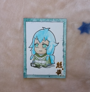 魁拔 国漫 卡拉肖克·玲 十二妖之一 手绘卡 限量 1/1