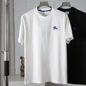 BBR24ss新花型新款战马标蓝色刺绣短袖T恤奢潮高街OS简