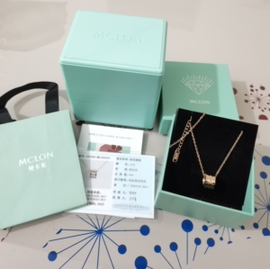 mclon/曼卡龙唯爱钻石项链女款锁骨链吊坠小蛮腰礼物送女友