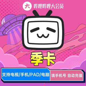 【电视端】哔哩哔哩电视大会员3个月官方哔哩哔哩大会员90天
