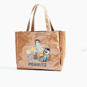 zara史努比牛皮纸包大容量购物袋单肩包手提包袋卡通小红书爆