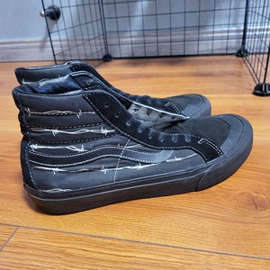 VANS SK8-HI 138 SF黑色帆布铁丝网高帮滑板鞋