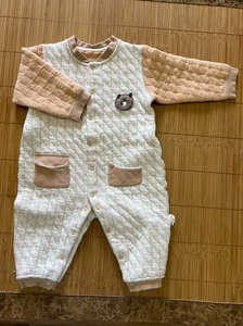 泡泡雨泡泡雪家婴儿宝宝空气棉三保暖连体衣爬服