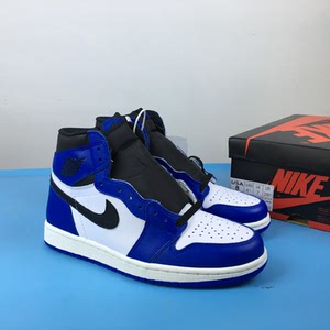 000人付款淘宝正品乔丹耐克aj1 high小闪电皇家蓝白蓝脚趾高帮男女鞋