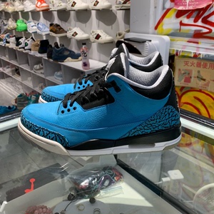 Nike篮球鞋/AJ3 天蓝，42码，成色95新，原盒配件1