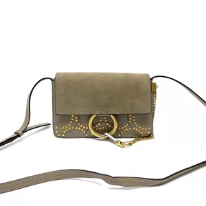 5新] 克洛伊chloe麂皮拼皮铆钉faye信封单肩斜跨包奢侈品时尚