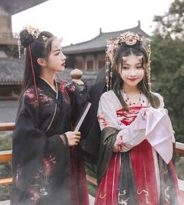 000人付款淘宝汉尚华莲夜弦歌交领襦裙龙纹刺绣6米大摆店庆大