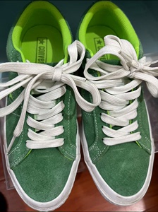 匡威 onestar绿色  绿色鞋带找不到了