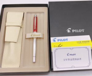 日本Pilot百乐Grance钢笔红色大理石纹