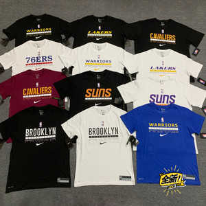 篮网湖人勇士nba球队出场热身训练服篮球短袖速干运动t恤投篮
